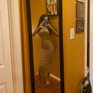 cute nude mesh dress